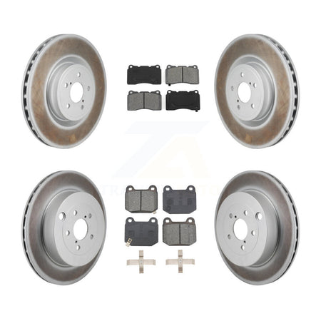 Front Rear Coated Disc Brake Rotors And Semi-Metallic Pads Kit For Subaru BRZ Toyota 86 KGS-102775