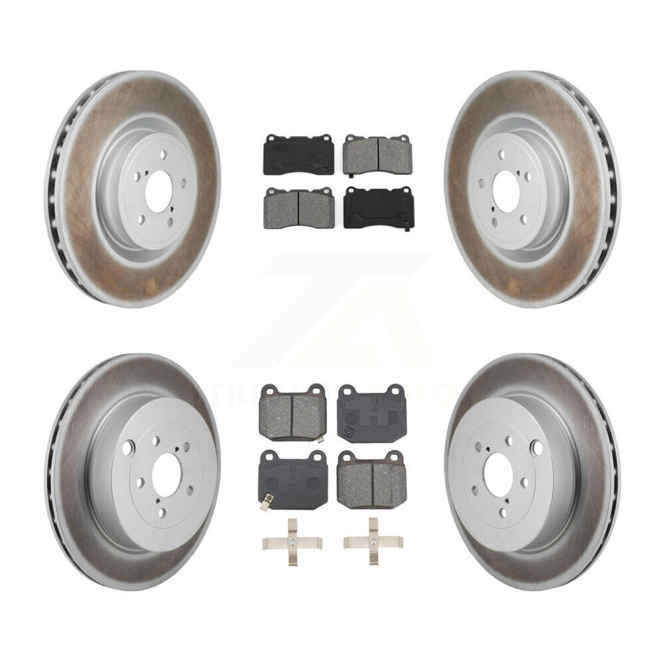 Front Rear Coated Disc Brake Rotors And Semi-Metallic Pads Kit For Subaru BRZ Toyota 86 KGS-102775