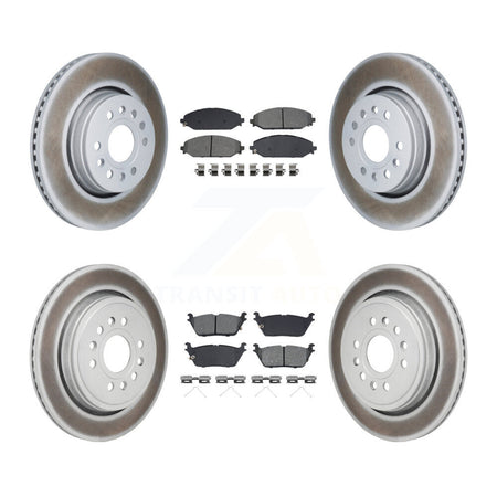 Front Rear Coat Disc Brake Rotor Semi-Metallic Pad Kit For Ram 1500 Jeep Wagoneer Grand L KGS-102778