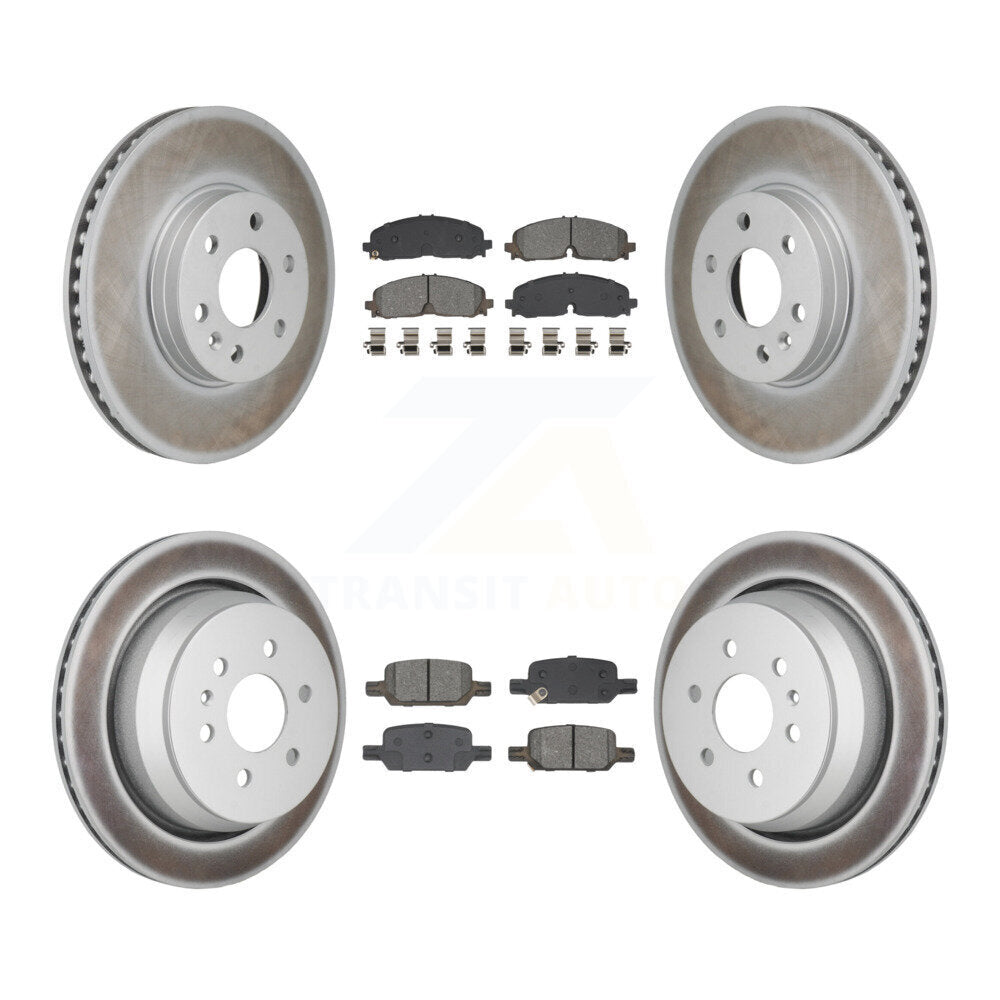 Front Rear Coat Disc Brake Rotors Semi-Metallic Pad Kit For Chevrolet Colorado GMC Canyon KGS-102789