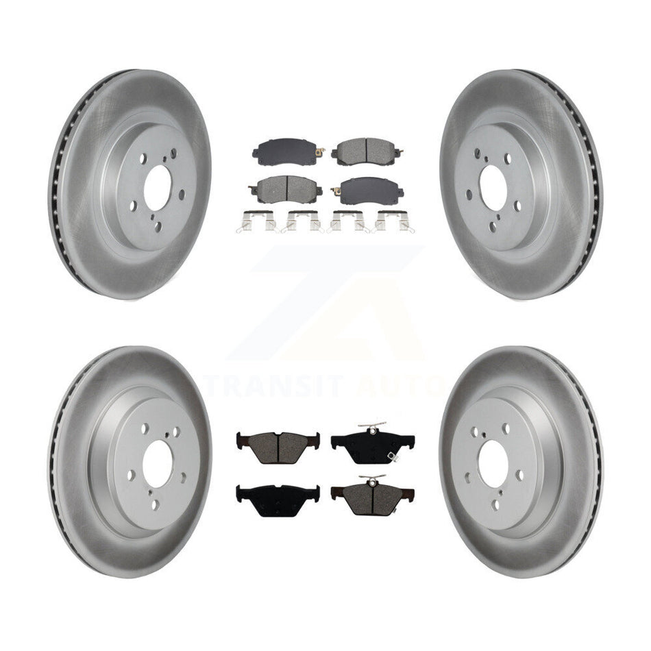 Front Rear Coated Disc Brake Rotors And Semi-Metallic Pads Kit For Subaru Crosstrek KGS-102795