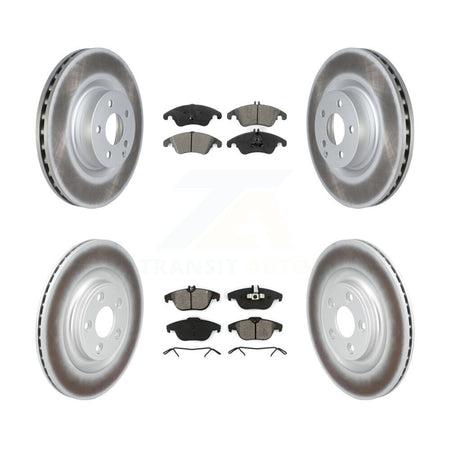 Front Rear Coated Disc Brake Rotors And Semi-Metallic Pads Kit For Mercedes-Benz E400 KGS-102798