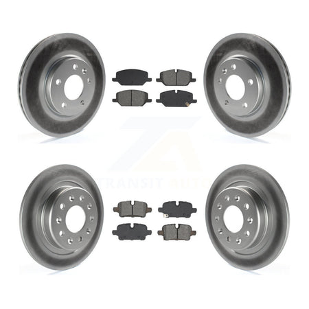 Front Rear Coated Disc Brake Rotors And Semi-Metallic Pads Kit For GMC Terrain KGS-102805