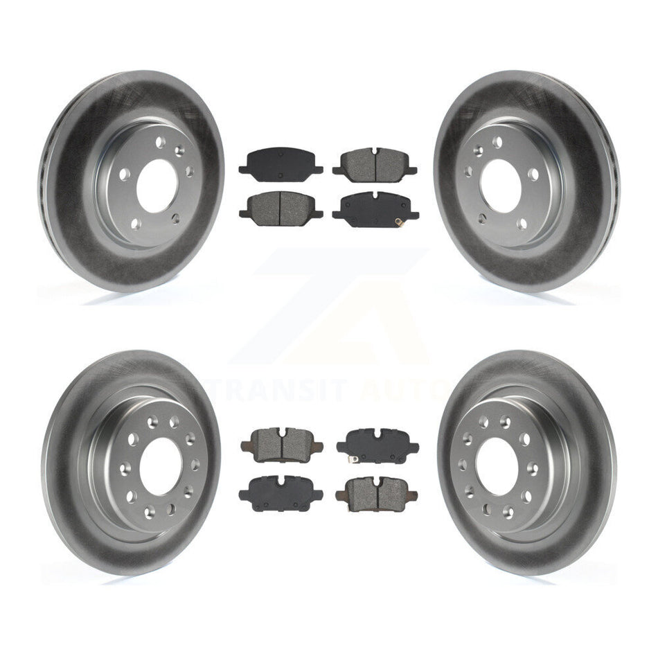 Front Rear Coated Disc Brake Rotors And Semi-Metallic Pads Kit For GMC Terrain KGS-102805