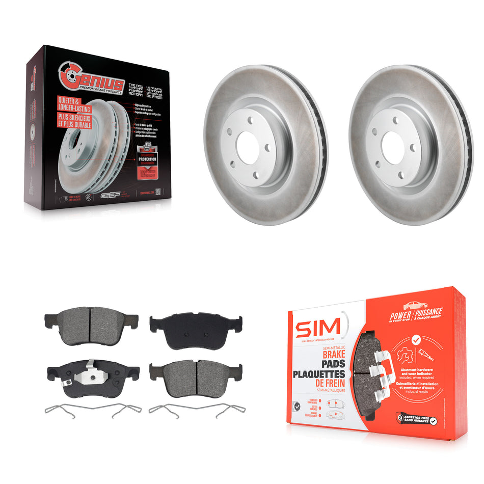 Front Coat Brake Rotor Semi-Metallic Pad Kit For Ford Escape Bronco Sport Lincoln Corsair KGS-102830