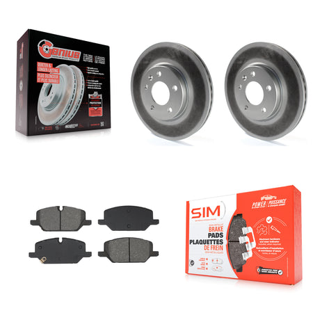 Front Coated Disc Brake Rotors And Semi-Metallic Pads Kit For GMC Terrain KGS-102836