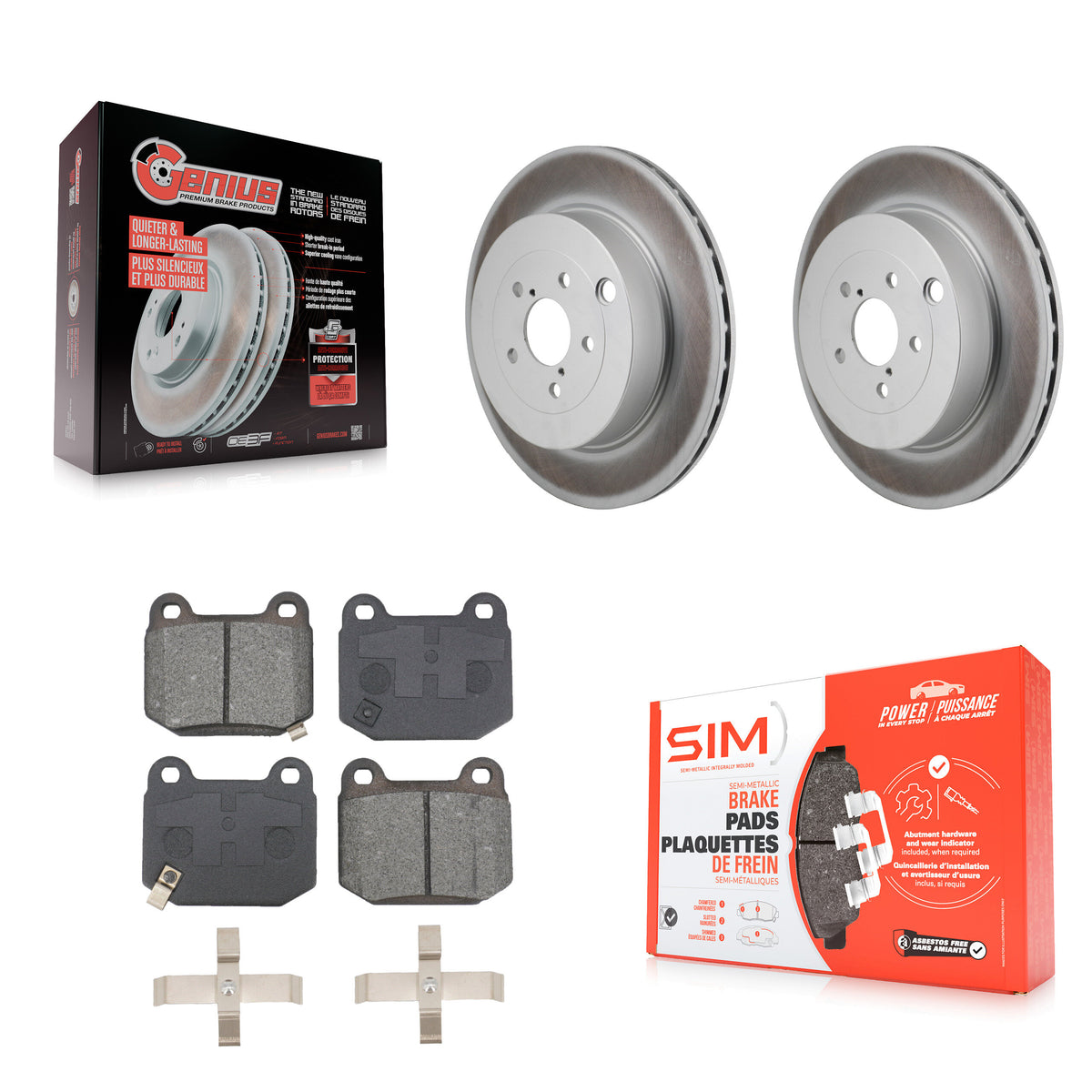 Rear Coated Brake Rotor Semi-Metallic Pad Kit For Subaru BRZ Toyota 86 With Brembo Brakes KGS-102842
