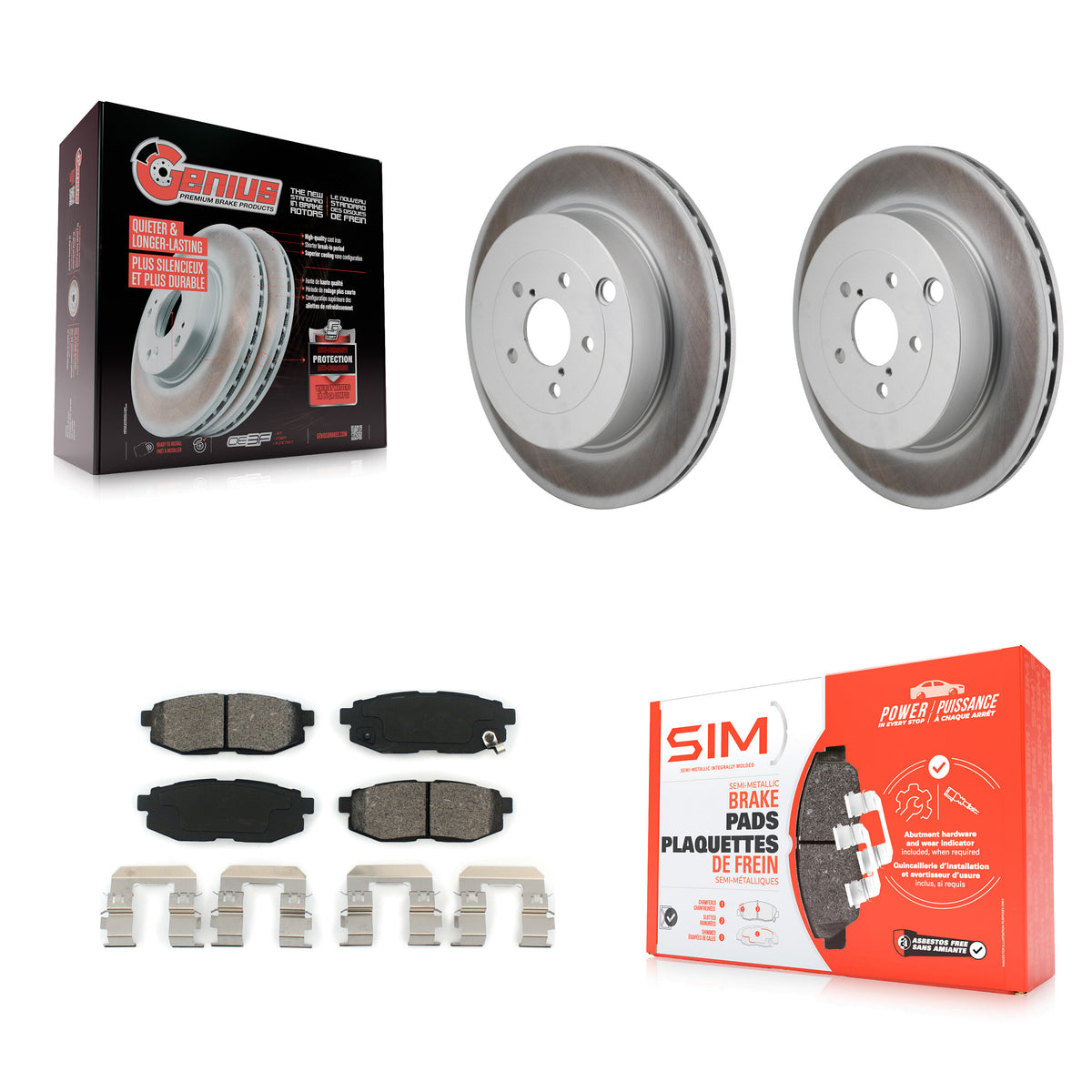 Rear Coated Brake Rotor Semi-Metallic Pad Kit For Subaru BRZ Toyota 86 With Brembo Brakes KGS-102843