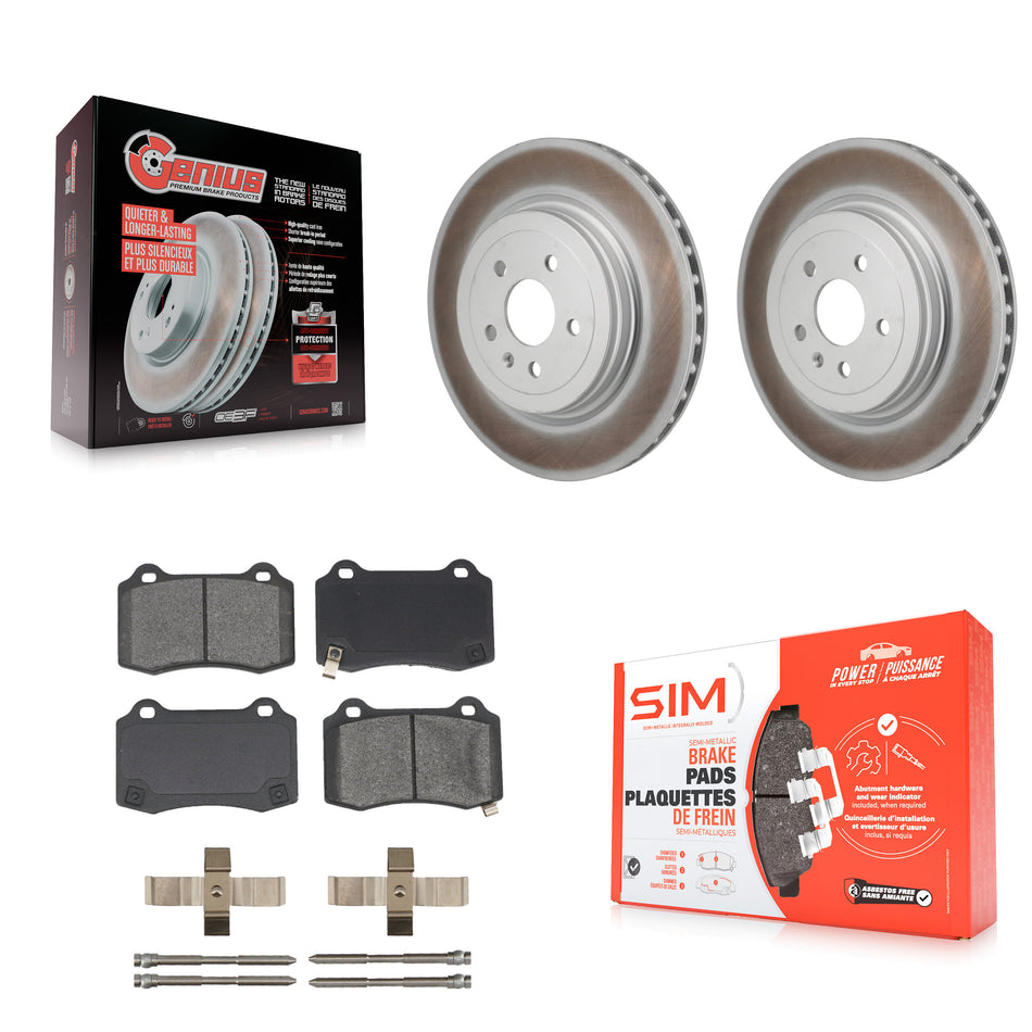 Rear Coated Disc Brake Rotors And Semi-Metallic Pads Kit For Tesla S KGS-102853