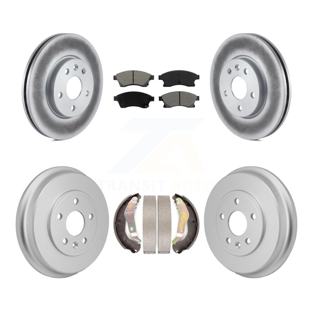 Front Rear Coated Disc Brake Rotors Semi-Metallic Pads And Drum Kit For Chevrolet Sonic KGS-102885