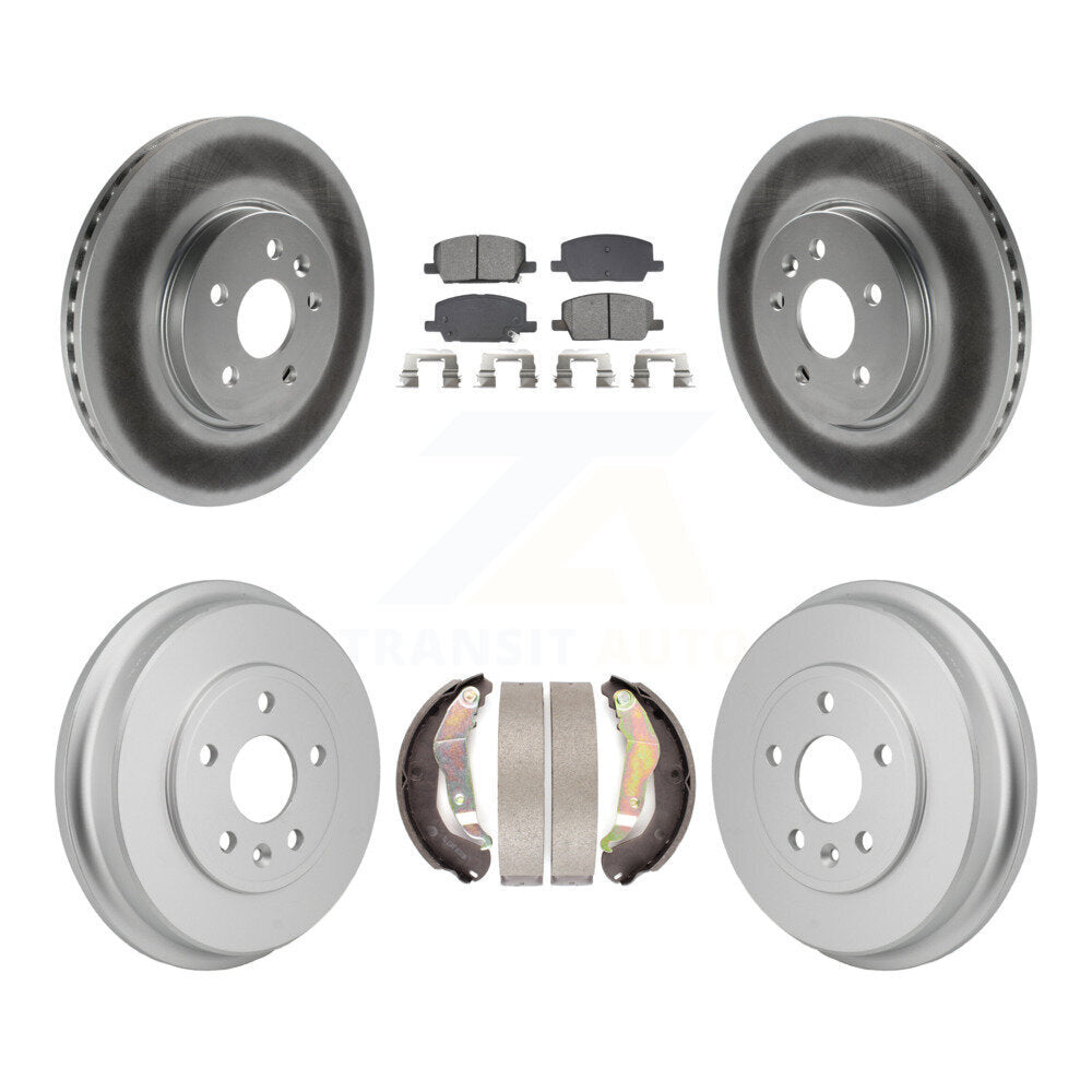 Front Rear Coated Disc Brake Rotors Semi-Metallic Pads And Drum Kit For Chevrolet Trax KGS-102889