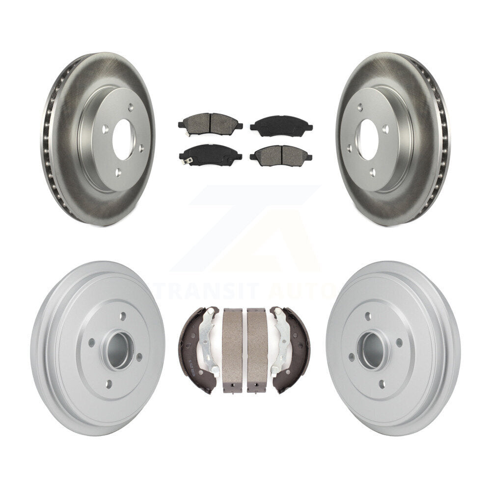 Front Rear Coated Disc Brake Rotor Semi-Metallic Pad Drum Kit For Nissan Micra Versa Note KGS-102890