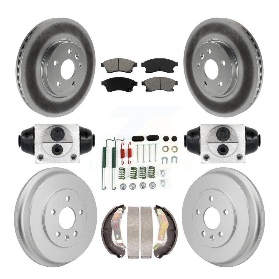 Front Rear Coat Brake Rotor Semi-Metallic Pad Drum Kit (9Pc) For 13-14 Chevrolet Sonic RS KGS-102904