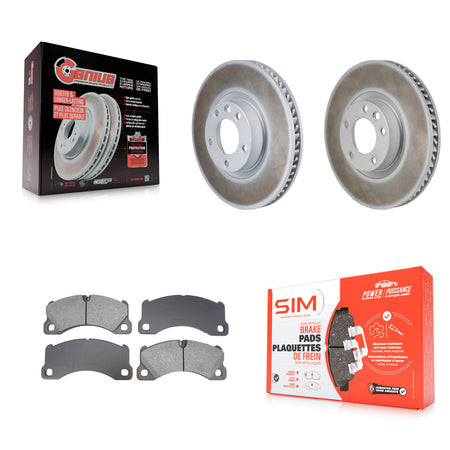 Front Coat Disc Brake Rotors Semi-Metallic Pad Kit For Volkswagen Touareg Porsche Cayenne KGS-102905