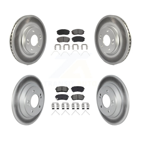 Front Rear Coated Disc Brake Rotors And Semi-Metallic Pads Kit For Hyundai Kona KGS-102919