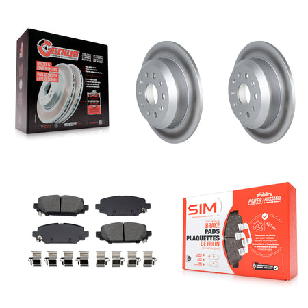 Rear Coated Disc Brake Rotors And Semi-Metallic Pad Kit For 2018-2020 Jeep Wrangler Sport KGS-102929