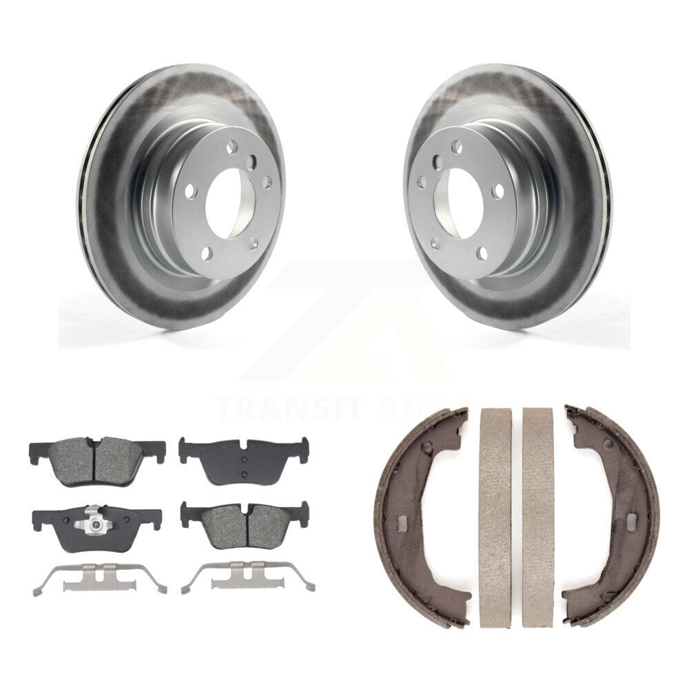 Rear Disc Coated Rotors Semi-Metallic Pads And Parking Shoes Kit For BMW 230i xDrive 228i KGS-102946