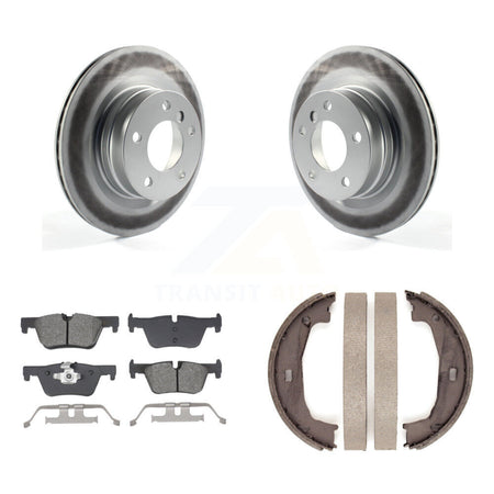 Rear Disc Coated Rotors Semi-Metallic Pads And Parking Shoes Kit For BMW 230i xDrive 228i KGS-102946