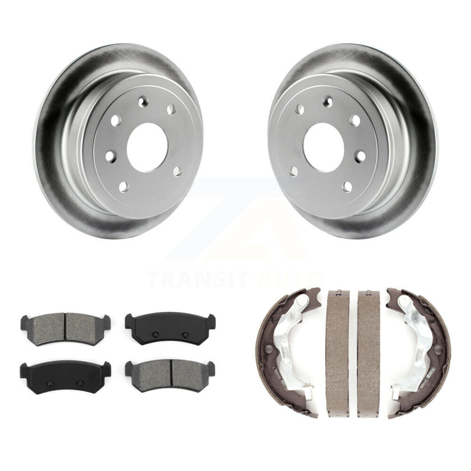 Rear Disc Coated Rotors Semi-Metallic Pads And Parking Shoes Kit For Suzuki Forenza Reno KGS-103032