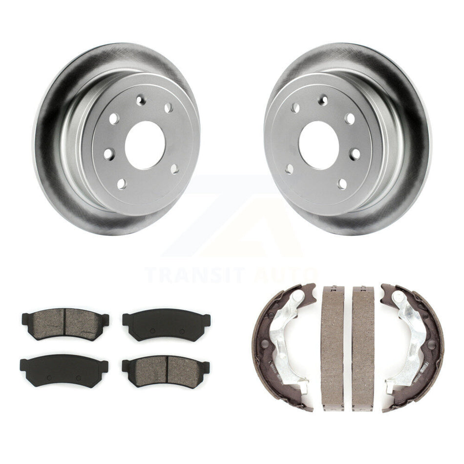 Rear Disc Coated Rotors Semi-Metallic Pads And Parking Shoes Kit For Suzuki Forenza Reno KGS-103033