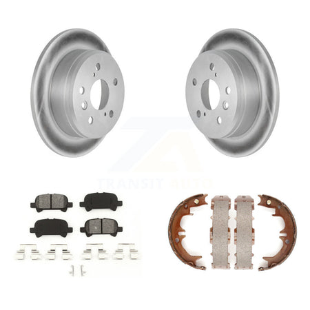 Rear Disc Coated Rotors Semi-Metallic Pads And Parking Shoes Kit For Toyota Camry Solara KGS-103200