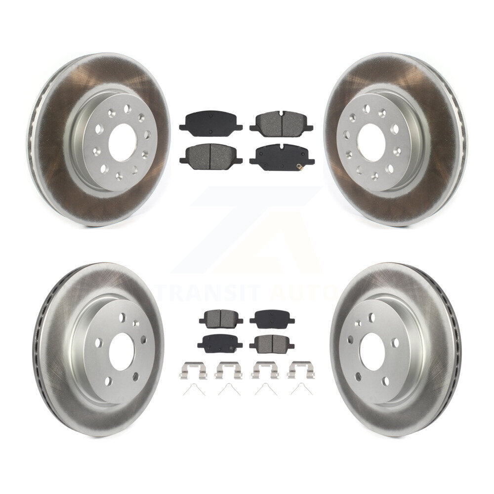 Front Rear Coated Disc Brake Rotors And Semi-Metallic Pads Kit For Chevrolet Camaro LT KGS-103575