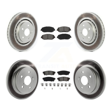 Front Rear Coat Brake Rotors Semi-Metallic Pad Kit For 2020 Toyota Camry With TRD Package KGS-103581