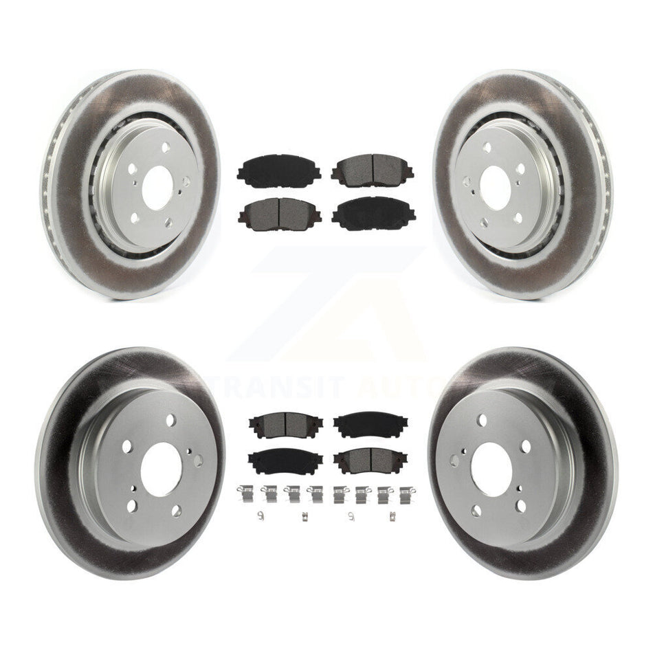 Front Rear Coat Brake Rotors Semi-Metallic Pad Kit For 2020 Toyota Camry With TRD Package KGS-103581