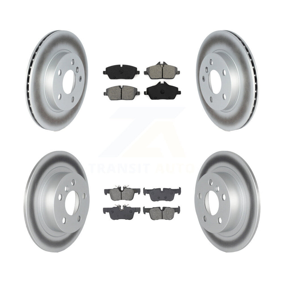 Front Rear Coated Disc Brake Rotors And Semi-Metallic Pads Kit For BMW i3 i3s KGS-103597