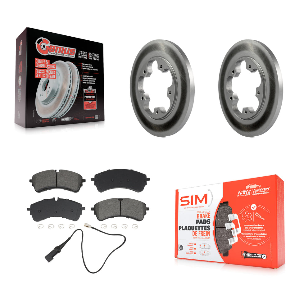 Rear Coat Brake Rotors Semi-Metallic Pad Kit For Ford Transit-250 Transit-150 Transit-350 KGS-103613