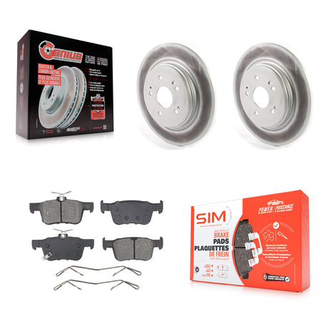 Rear Coated Disc Brake Rotors And Semi-Metallic Pads Kit For 2022-2024 Acura RDX KGS-103619