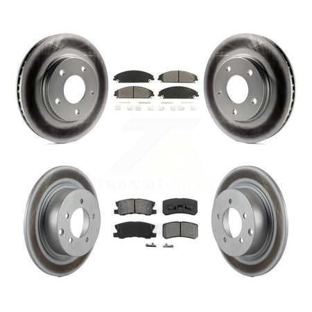 Front Rear Coat Disc Brake Rotors Semi-Metallic Pad Kit For 2008-2009 Dodge Caliber SRT-4 KGS-103629