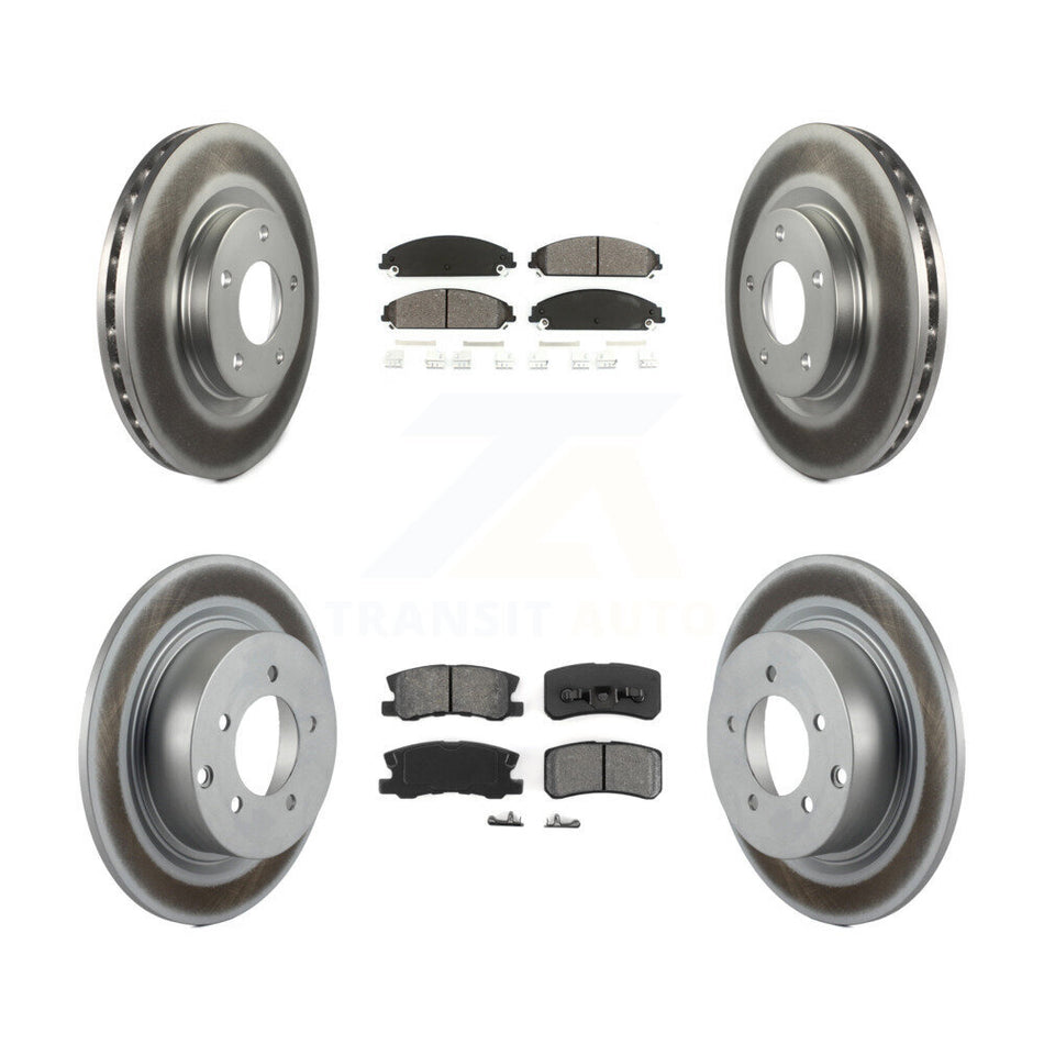 Front Rear Coat Disc Brake Rotors Semi-Metallic Pad Kit For 2008-2009 Dodge Caliber SRT-4 KGS-103630