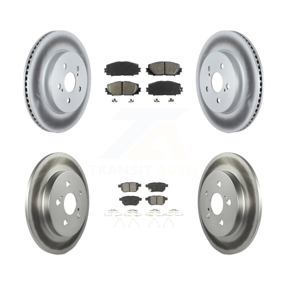 Front Rear Coat Brake Rotors Semi-Metallic Pad Kit For 2019 Toyota Prius Prime From 05 19 KGS-103632