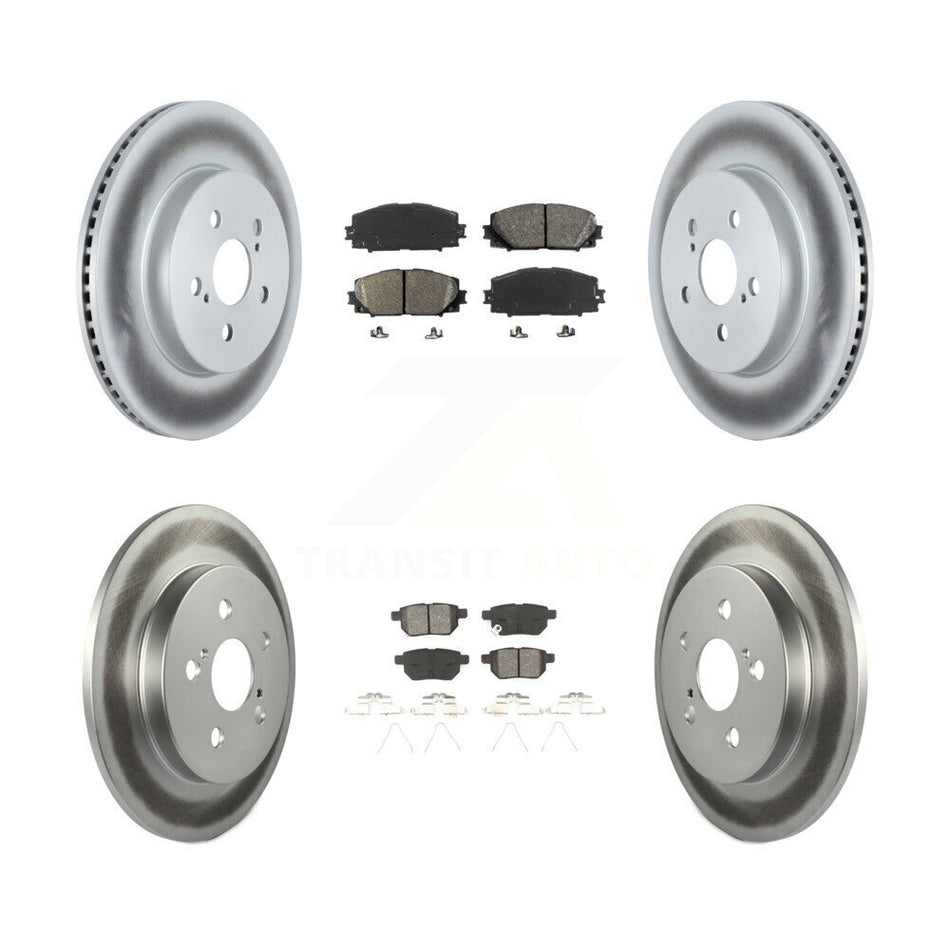 Front Rear Coat Brake Rotors Semi-Metallic Pad Kit For 2019 Toyota Prius Prime From 05 19 KGS-103632