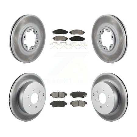 Front Rear Coated Brake Rotor Semi-Metallic Pad Kit For 2004 Nissan Pathfinder From 08 04 KGS-103633
