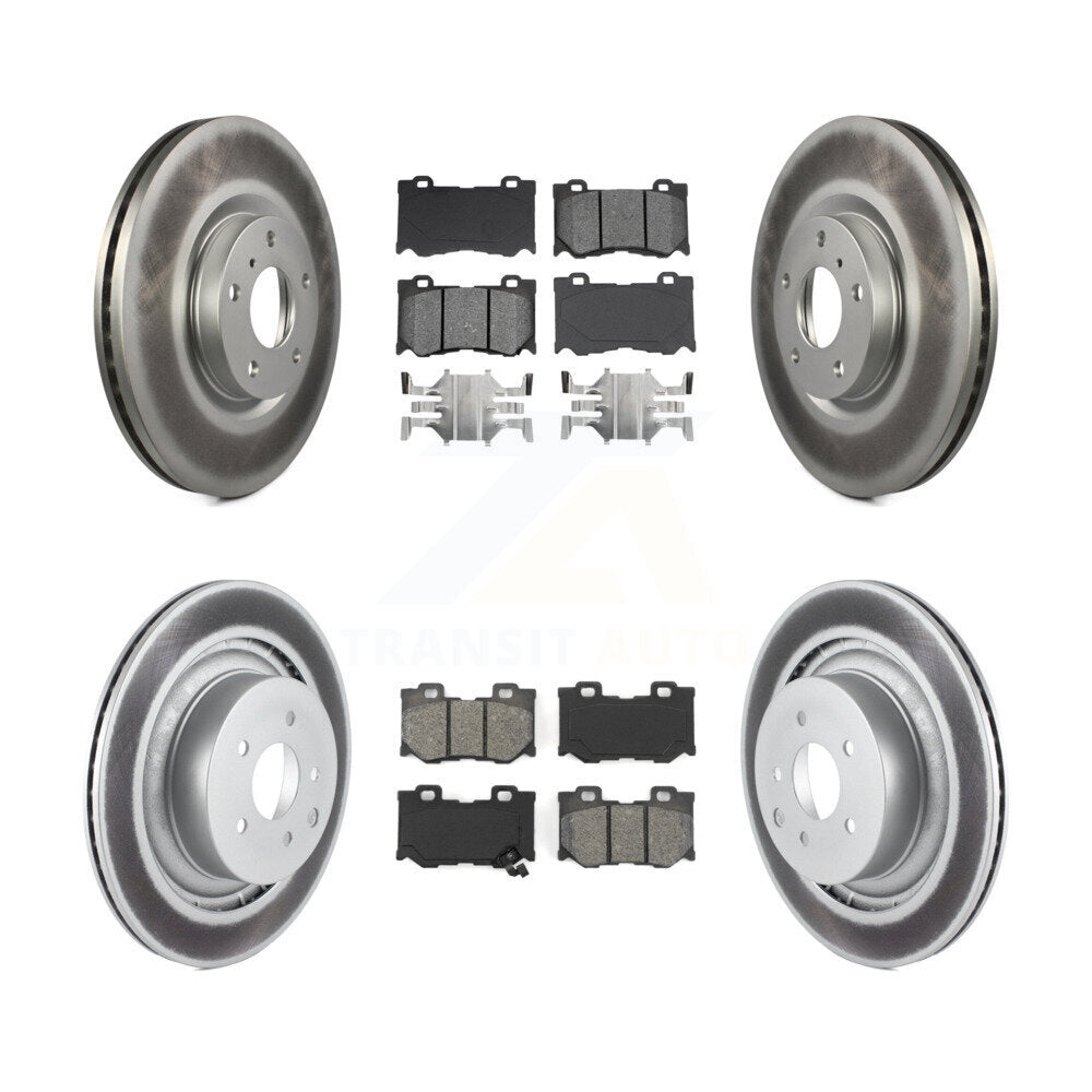Front Rear Coat Brake Rotor Semi-Metallic Pad Kit For INFINITI G37 AWD With Brembo Brakes KGS-103635