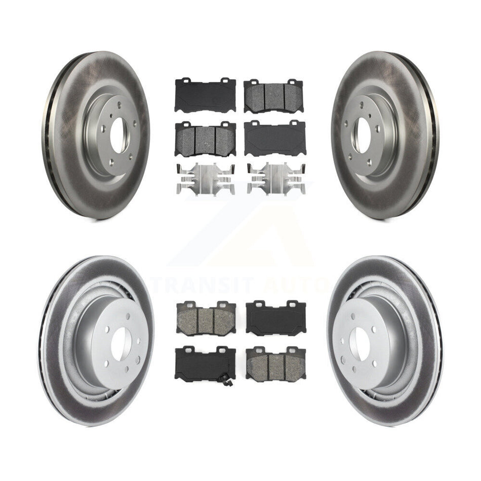 Front Rear Coat Brake Rotor Semi-Metallic Pad Kit For INFINITI G37 AWD With Brembo Brakes KGS-103635