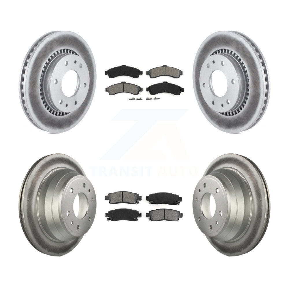 Front Rear Coat Brake Rotor Semi-Metallic Pad Kit For Isuzu Ascender With 3rd Row Seating KGS-103643