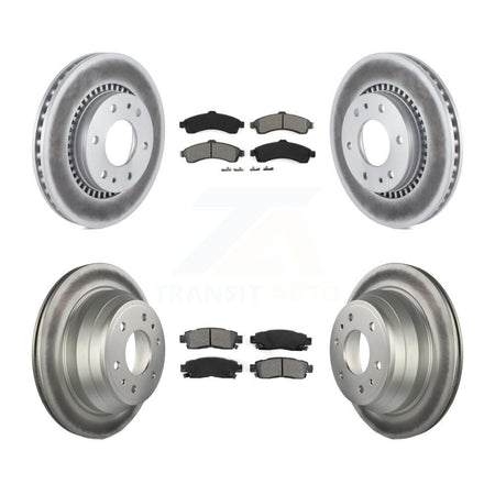 Front Rear Coat Brake Rotor Semi-Metallic Pad Kit For Isuzu Ascender With 3rd Row Seating KGS-103643