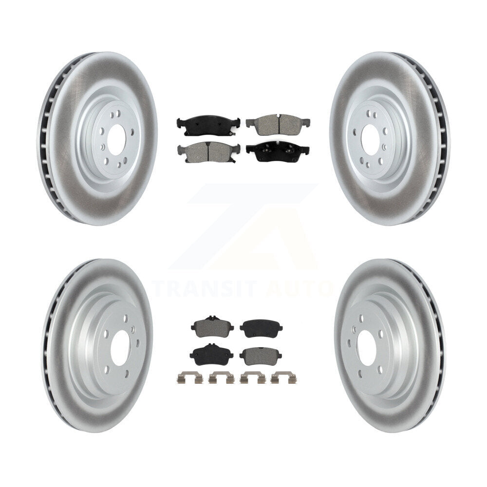 Front Rear Coated Disc Brake Rotors And Semi-Metallic Pads Kit For Mercedes-Benz GLE400 KGS-103655