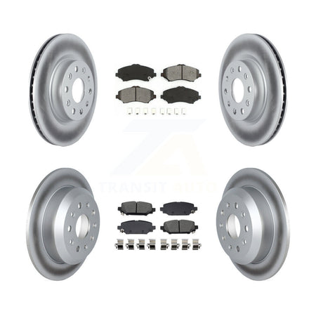 Front Rear Coat Disc Brake Rotors Semi-Metallic Pad Kit For 2018-2020 Jeep Wrangler Sport KGS-103658