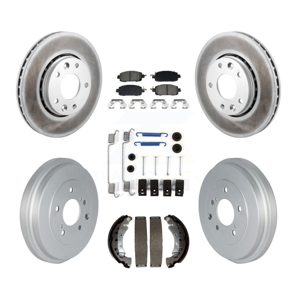 Front Rear Coat Brake Rotors Semi-Metallic Pad Drum Kit (7Pc) For 2020-2022 Nissan Sentra KGS-103776