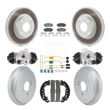 Front Rear Coat Disc Brake Rotors Semi-Metallic Pad Drum Kit (9Pc) For Nissan Kicks Versa KGS-103785