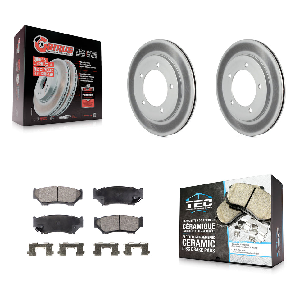 Front Coat Disc Brake Rotor Ceramic Pad Kit For 1999-2004 Chevrolet Tracker Suzuki Vitara KGT-100014