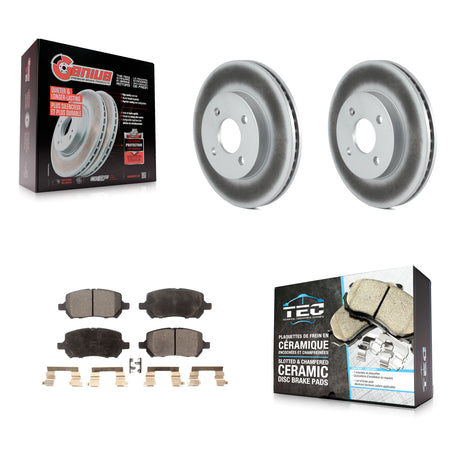 Front Coat Brake Rotor Ceramic Pad Kit For Chevrolet Cobalt Pontiac G5 Saturn Ion Pursuit KGT-100023