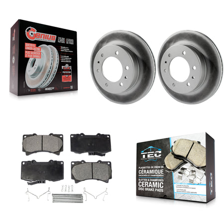 Front Coated Disc Brake Rotors And Ceramic Pads Kit For Hummer H3 H3T KGT-100040