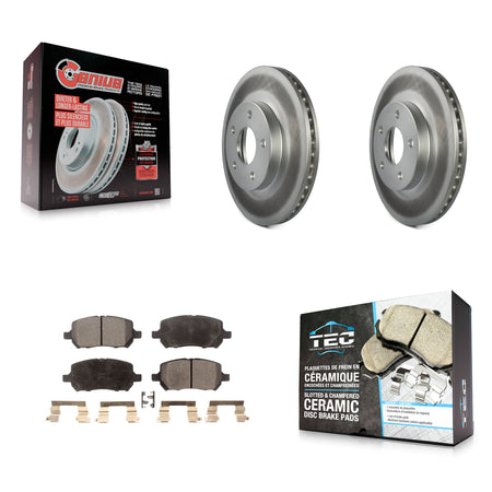 Front Coated Disc Brake Rotors And Ceramic Pads Kit For Chevrolet Cobalt Pontiac G5 KGT-100047