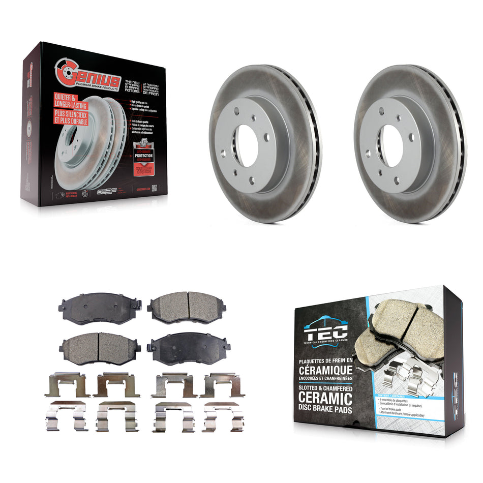 Front Coat Brake Rotor Ceramic Pad Kit For Nissan Sentra 240SX Axxess Stanza INFINITI G20 KGT-100185