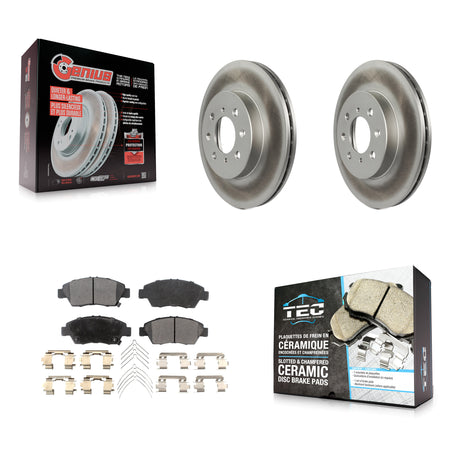 Front Coated Disc Brake Rotors And Ceramic Pads Kit For Honda Fit Civic del Sol KGT-100190